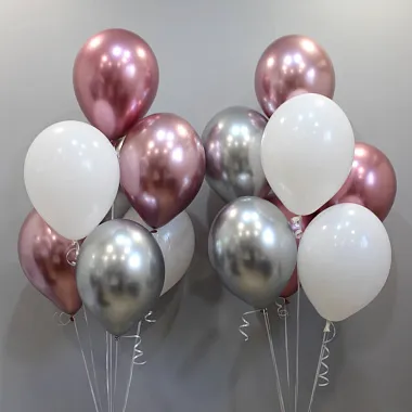 Воздушные шары: На фото Хромированные шары на день рождения Воздушные шары: Хромированные шары на день рождения