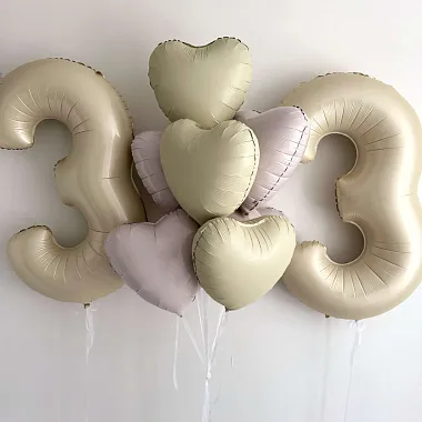 Воздушные шары - На фото Нейтральный набор шаров с цифрами - изображение 2 Нейтральный набор шаров с цифрами - изображение 2