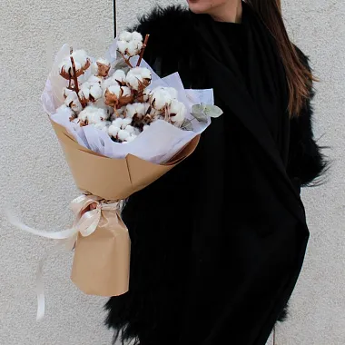 Букеты  цветов с доставкой - Букет из сухоцветов с хлопком - изображение 2 Букет из сухоцветов с хлопком - изображение 2