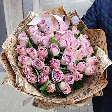 Букеты  цветов с доставкой: Букет из 39 сиреневых роз Memory Lane