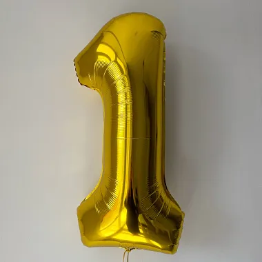 Цифра 1 метровая в золотом цвете - изображение 2