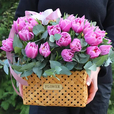 Корзина из 35 тюльпанов "Весна" - изображение 2