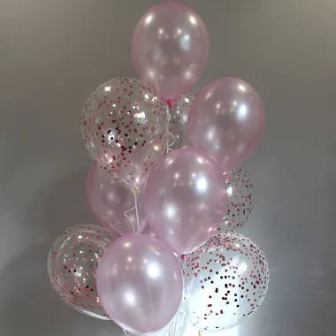 Воздушные шары - На фото Сет шаров микс "Розовые облака" - изображение 2 Сет шаров микс "Розовые облака" - изображение 2