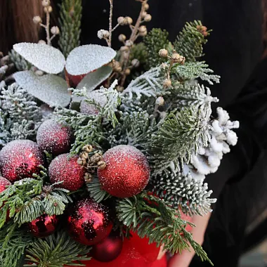 Новогодние букеты: Новогодняя композиция №1