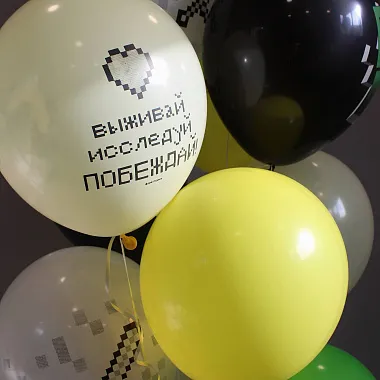 Воздушные шары: На фото Связка из шаров Minecraft Воздушные шары: Связка из шаров Minecraft