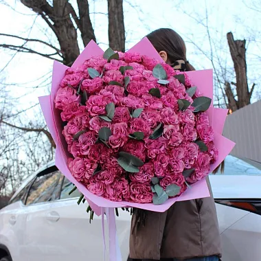 Букет из 55 роз Кантри Блюз - изображение 2