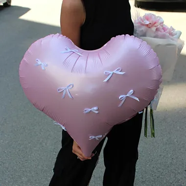 Шар розовое сердце - изображение 2