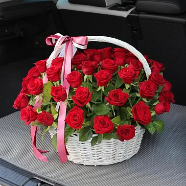 Корзина из красных роз Medium - изображение 2