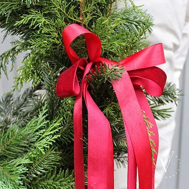 Новогодние композиции: Венок декоративный Натуральный