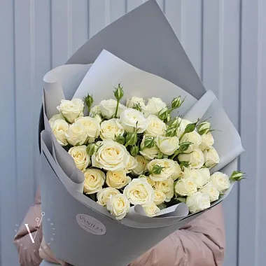 Букеты  цветов с доставкой - Букет из белой кустовой розы - изображение 2 Букет из белой кустовой розы - изображение 2