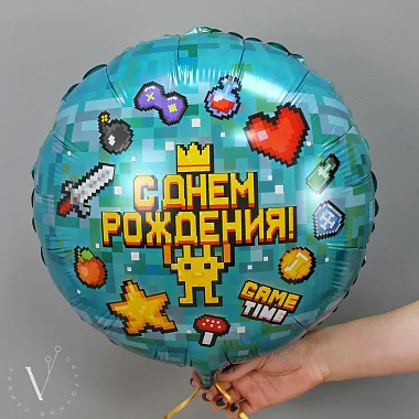 Фольгированные шары : Шар с тематикой MINECRAFT