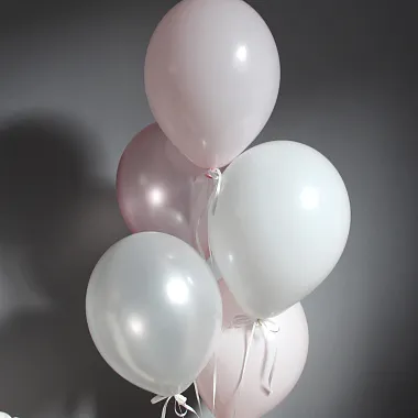 Воздушные шары: На фото 5 шариков микс-цветов  Воздушные шары: 5 шариков микс-цветов