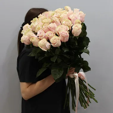 Букет из 35 роз Пинк Мондиаль - изображение 2