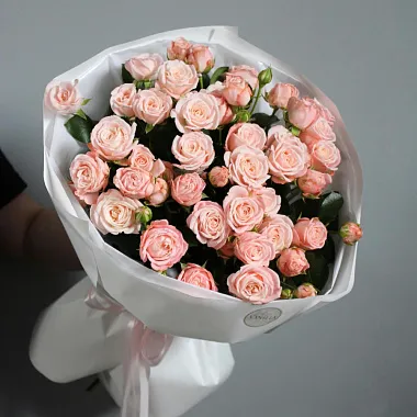 Букет из 9 веток пионовидной розы - изображение 2