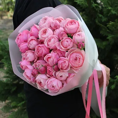 Букет из 9 веток пионовидной розы - изображение 2