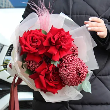 Букеты  цветов с доставкой - Букет "Яркая осень" - изображение 2 Букет "Яркая осень" - изображение 2