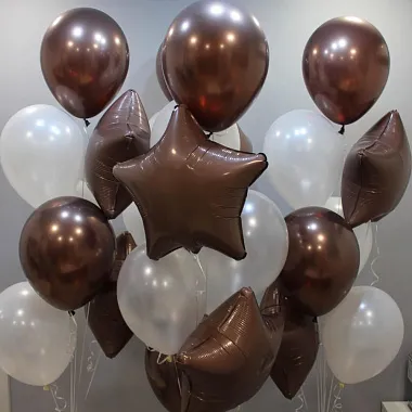 Воздушные шары - На фото Набор из 4х связок «Шоколад» - изображение 2 Набор из 4х связок «Шоколад» - изображение 2