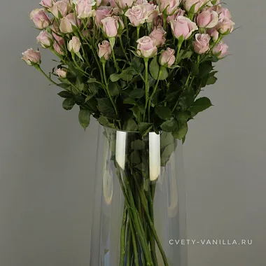 Вазы для цветов: Стеклянная напольная ваза 45 см