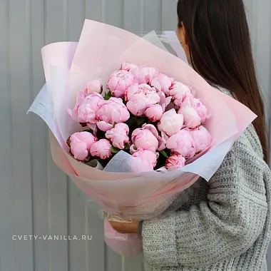 Монобукеты  цветов с доставкой - 21 пион Сара Бернар - изображение 2 21 пион Сара Бернар - изображение 2