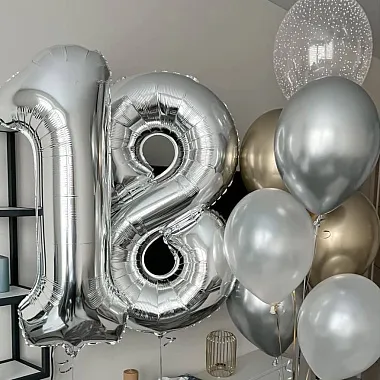 Шары на день рождения для мужчины - На фото Сет шаров с цифрами Универсальный - изображение 2 Сет шаров с цифрами Универсальный - изображение 2