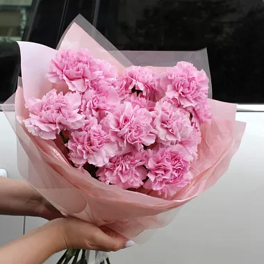 Цветы - Букет из 15 диантусов в оформлении - изображение 2 Букет из 15 диантусов в оформлении - изображение 2