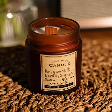 Ароматическая свеча "Бергамот" ручной работы - изображение 2
