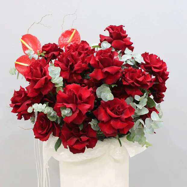 цилиндр с французской розой "любовь"