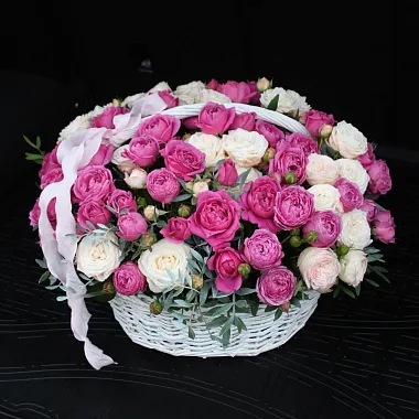 Корзина с Misty Bubbles "Микс роз" - изображение 2