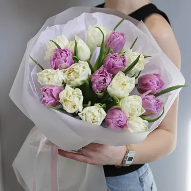 Букет из 19 тюльпанов Lavender - изображение 2