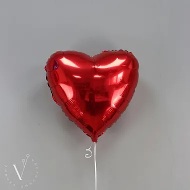 Шар красное сердце - изображение 2