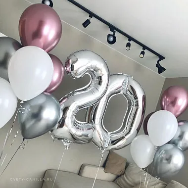 Фольгированные шары  - На фото Набор шариков ко Дню Рождения - изображение 2 Набор шариков ко Дню Рождения - изображение 2