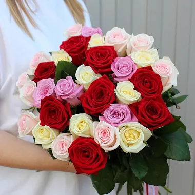 Букет из 31 розы микс 60 см - изображение 2