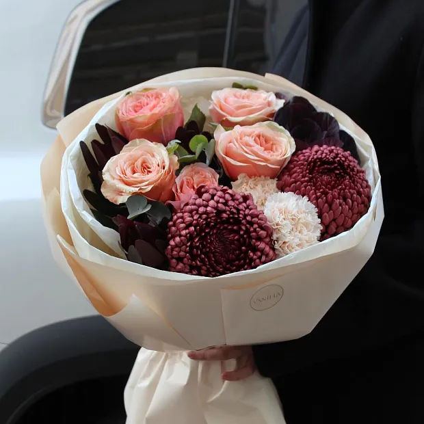 Стильный микс с хризантемой 