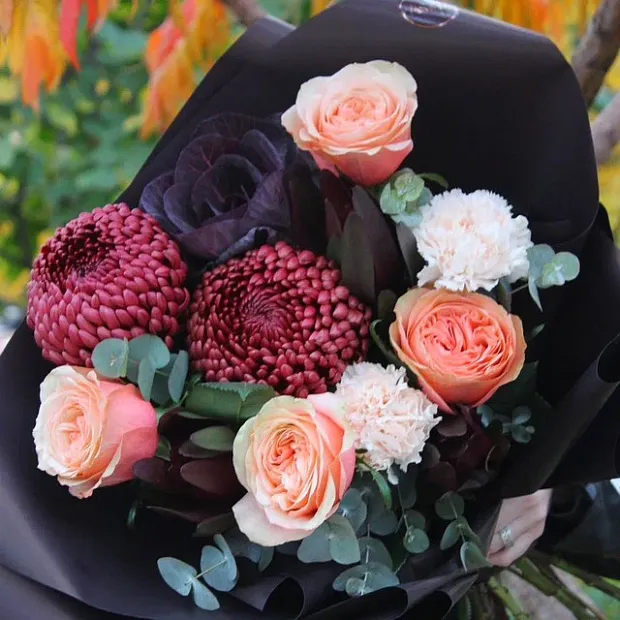 Стильный микс с хризантемой 