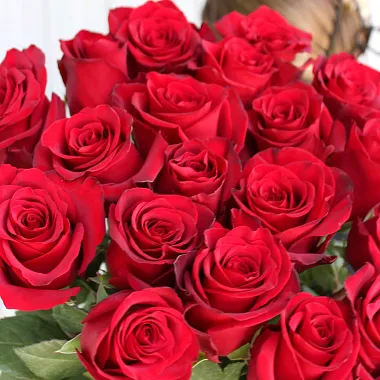 Эквадорские розы: На фото Букет из 21 розы Explorer 90 см Эквадорские розы: Букет из 21 розы Explorer 90 см
