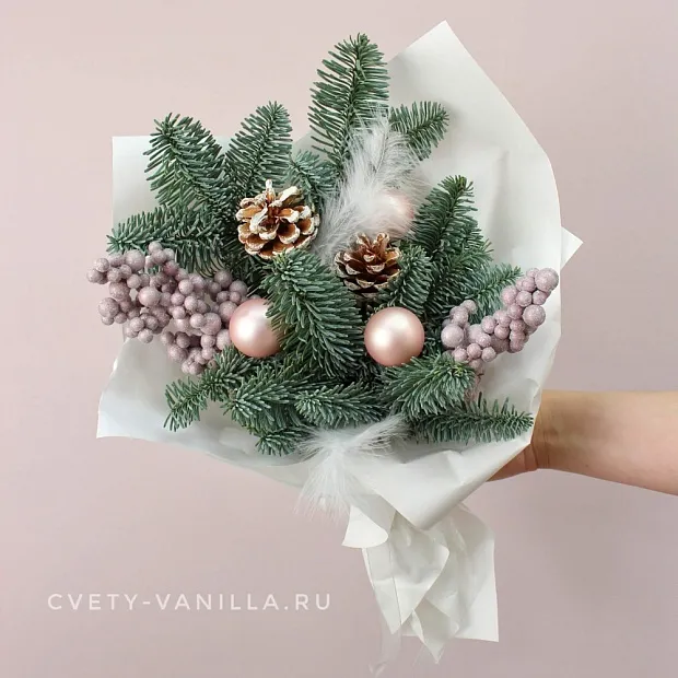 Сладкая корзина PINK NEW YEAR