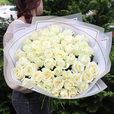 Букет из 51 розы Аваланж 60 см - изображение 2