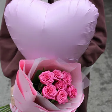 Букеты  цветов с доставкой - Набор из букета и шара - изображение 2 Набор из букета и шара - изображение 2