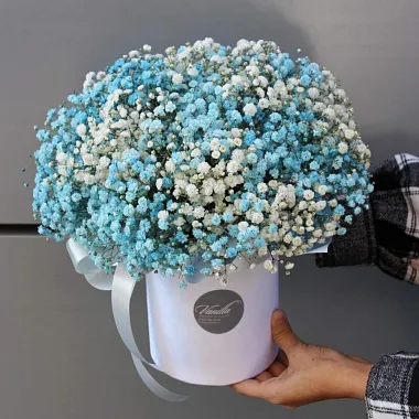 Голубое облако гипсофилы в цилиндре - изображение 2