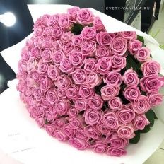 Букет из 101 розовой розы Aqua 60 см