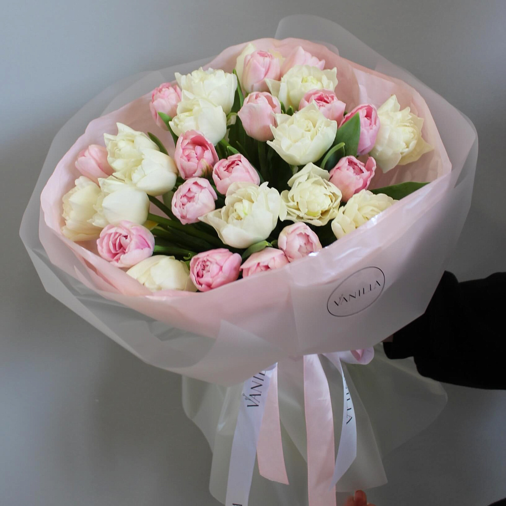 Микс букет с тюльпанами