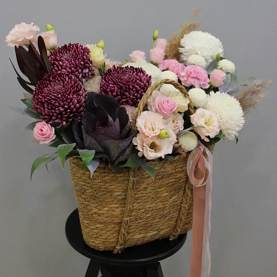 Сборная корзина с цветами микс "Aroma" - изображение 2