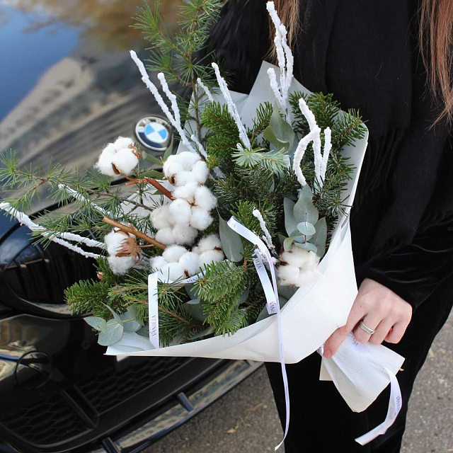 Сборный букет микс из хвои "Зима" - изображение 2