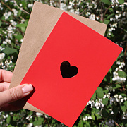 Открытка с сердечком
