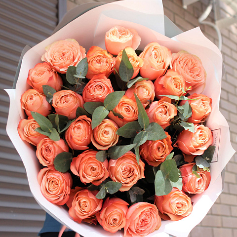 Букет из 29 пионовидных Голландских роз - изображение 2