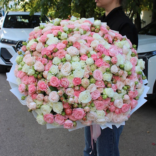 Букет из 101 кустовой розы микс - изображение 2