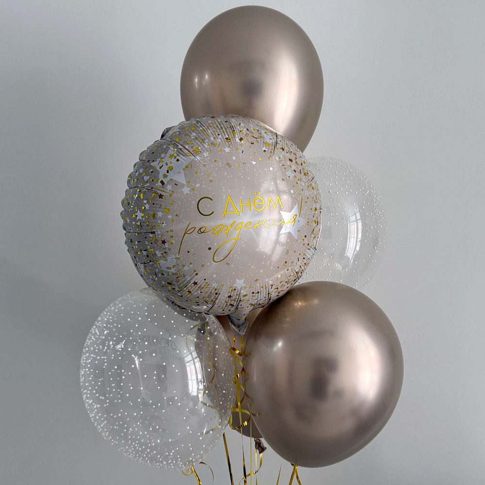 Нежная связка шаров "Шампань"