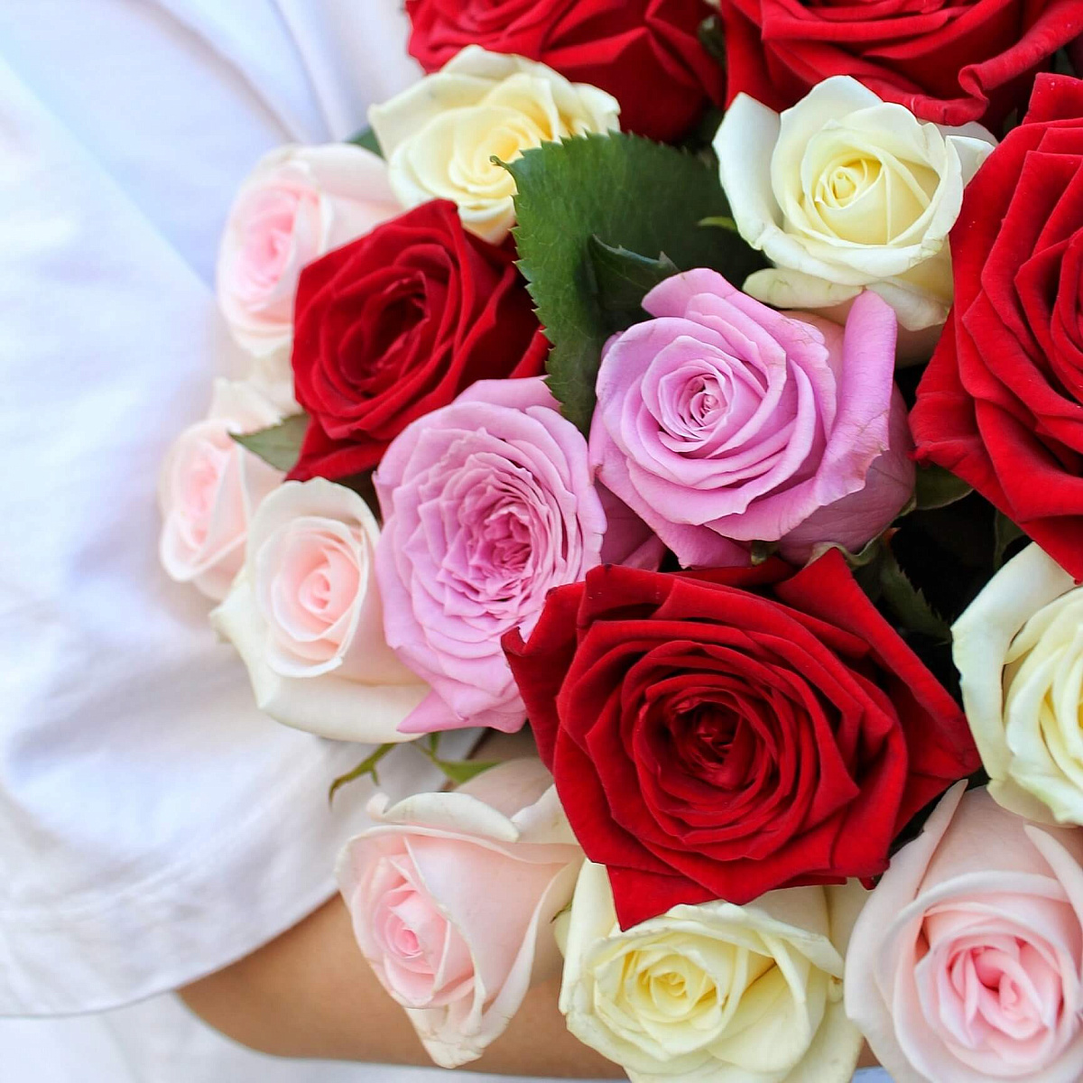 Букет из 31 розы микс 60 см