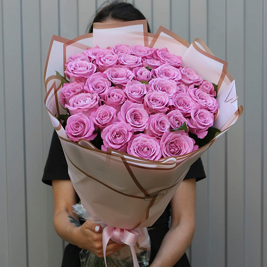 Букет из роз 60 см: Букет из 33 розовых роз 60 см