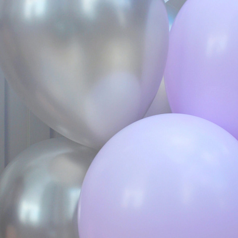 Букеты из шаров  : Фонтан шаров "Сиреневая дымка"
